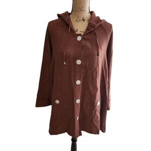 Jones new York linen blend hooded lightweight Lagenlook jacket plus size 3X new!